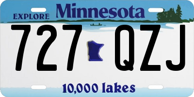 MN license plate 727QZJ