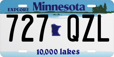 MN license plate 727QZL