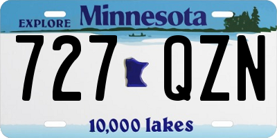 MN license plate 727QZN