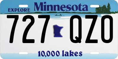 MN license plate 727QZO