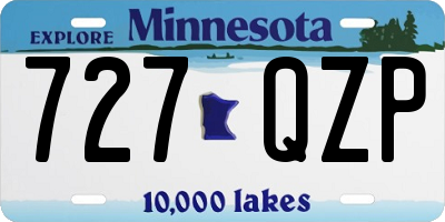 MN license plate 727QZP