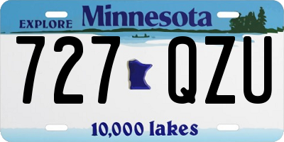 MN license plate 727QZU
