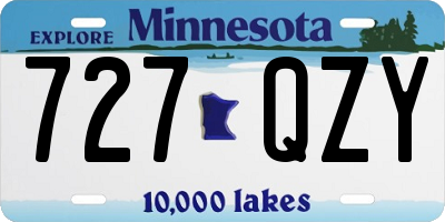 MN license plate 727QZY