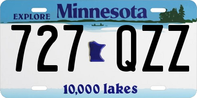 MN license plate 727QZZ