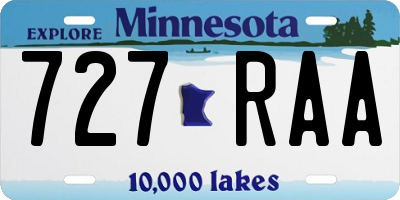 MN license plate 727RAA