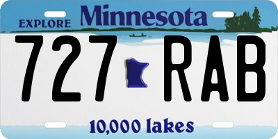 MN license plate 727RAB