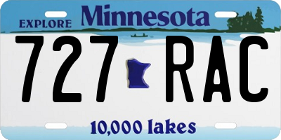 MN license plate 727RAC