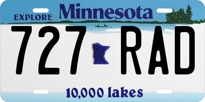 MN license plate 727RAD
