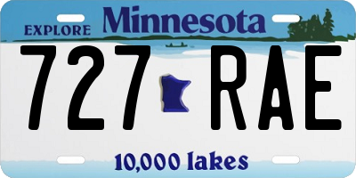 MN license plate 727RAE