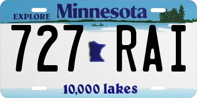 MN license plate 727RAI