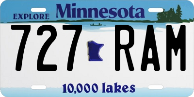 MN license plate 727RAM