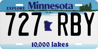 MN license plate 727RBY
