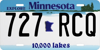 MN license plate 727RCQ