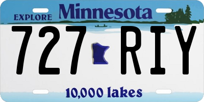 MN license plate 727RIY