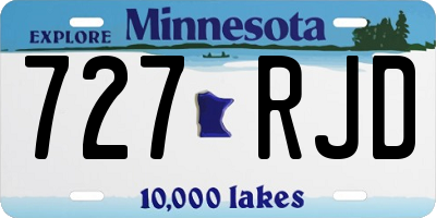 MN license plate 727RJD