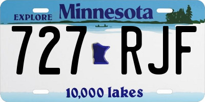MN license plate 727RJF