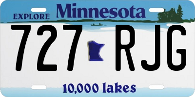 MN license plate 727RJG