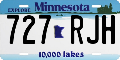 MN license plate 727RJH