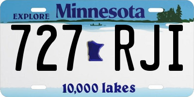 MN license plate 727RJI