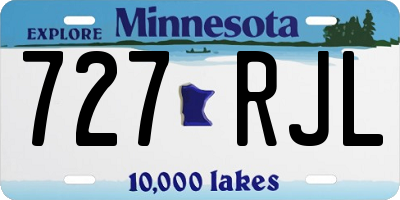 MN license plate 727RJL