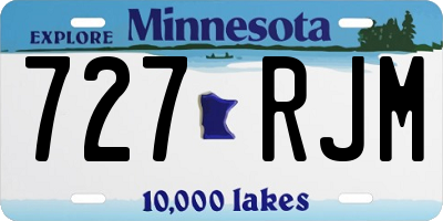 MN license plate 727RJM