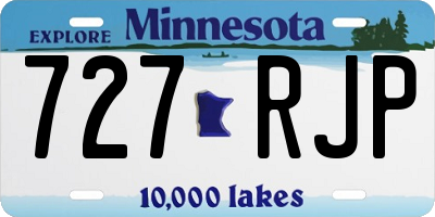 MN license plate 727RJP