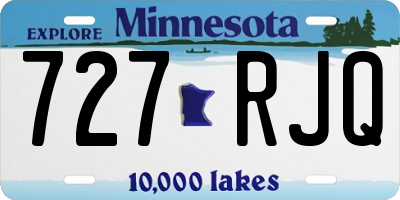 MN license plate 727RJQ