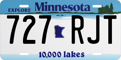 MN license plate 727RJT