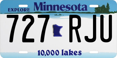 MN license plate 727RJU