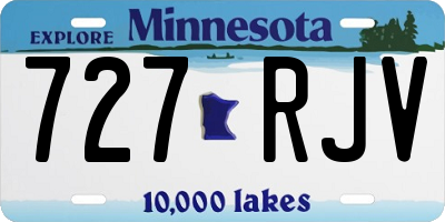 MN license plate 727RJV