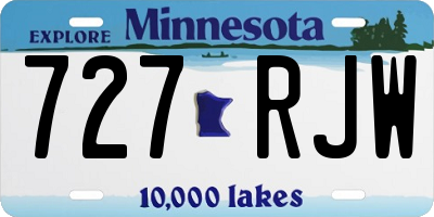 MN license plate 727RJW