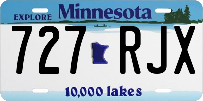 MN license plate 727RJX