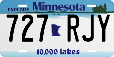 MN license plate 727RJY