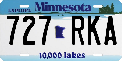 MN license plate 727RKA
