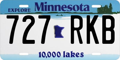 MN license plate 727RKB