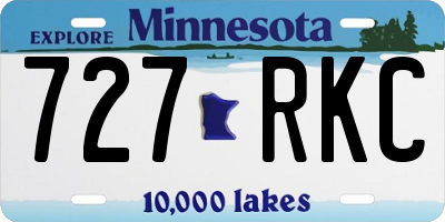 MN license plate 727RKC