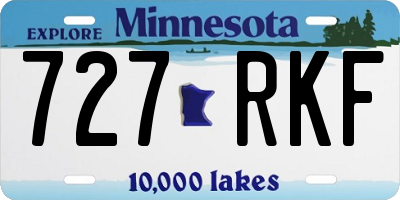 MN license plate 727RKF