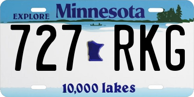 MN license plate 727RKG