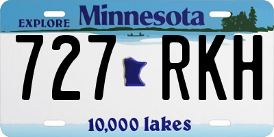 MN license plate 727RKH