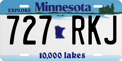MN license plate 727RKJ