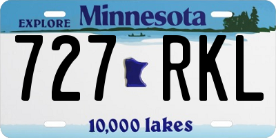 MN license plate 727RKL