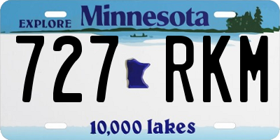 MN license plate 727RKM