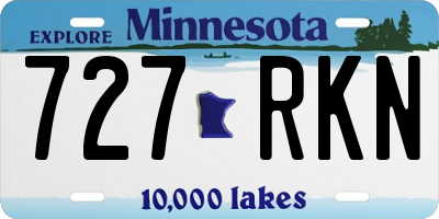 MN license plate 727RKN