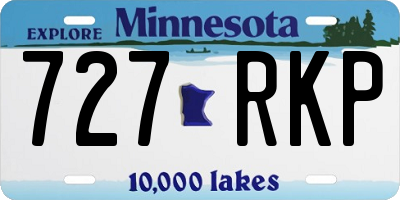 MN license plate 727RKP