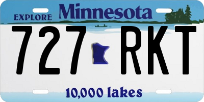 MN license plate 727RKT