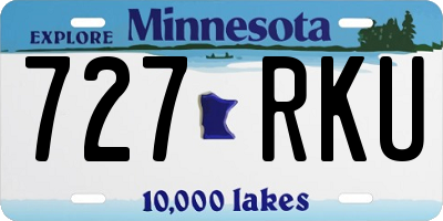 MN license plate 727RKU