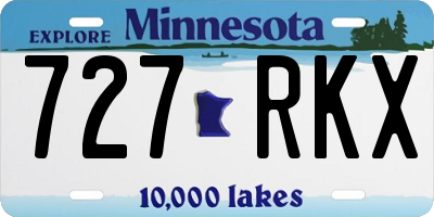 MN license plate 727RKX