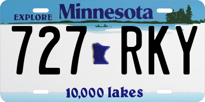 MN license plate 727RKY