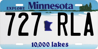 MN license plate 727RLA