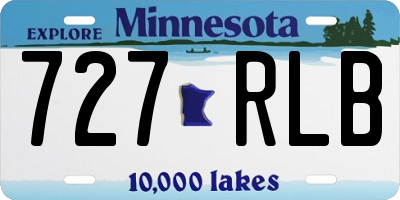 MN license plate 727RLB